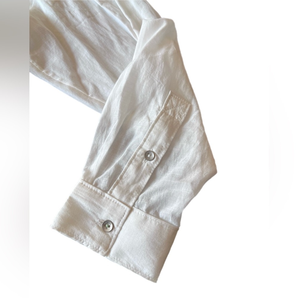 Anthropologie Pilcro Women's White Button Long Sleeve Blouse Summer Fall Size S - Picture 11 of 12